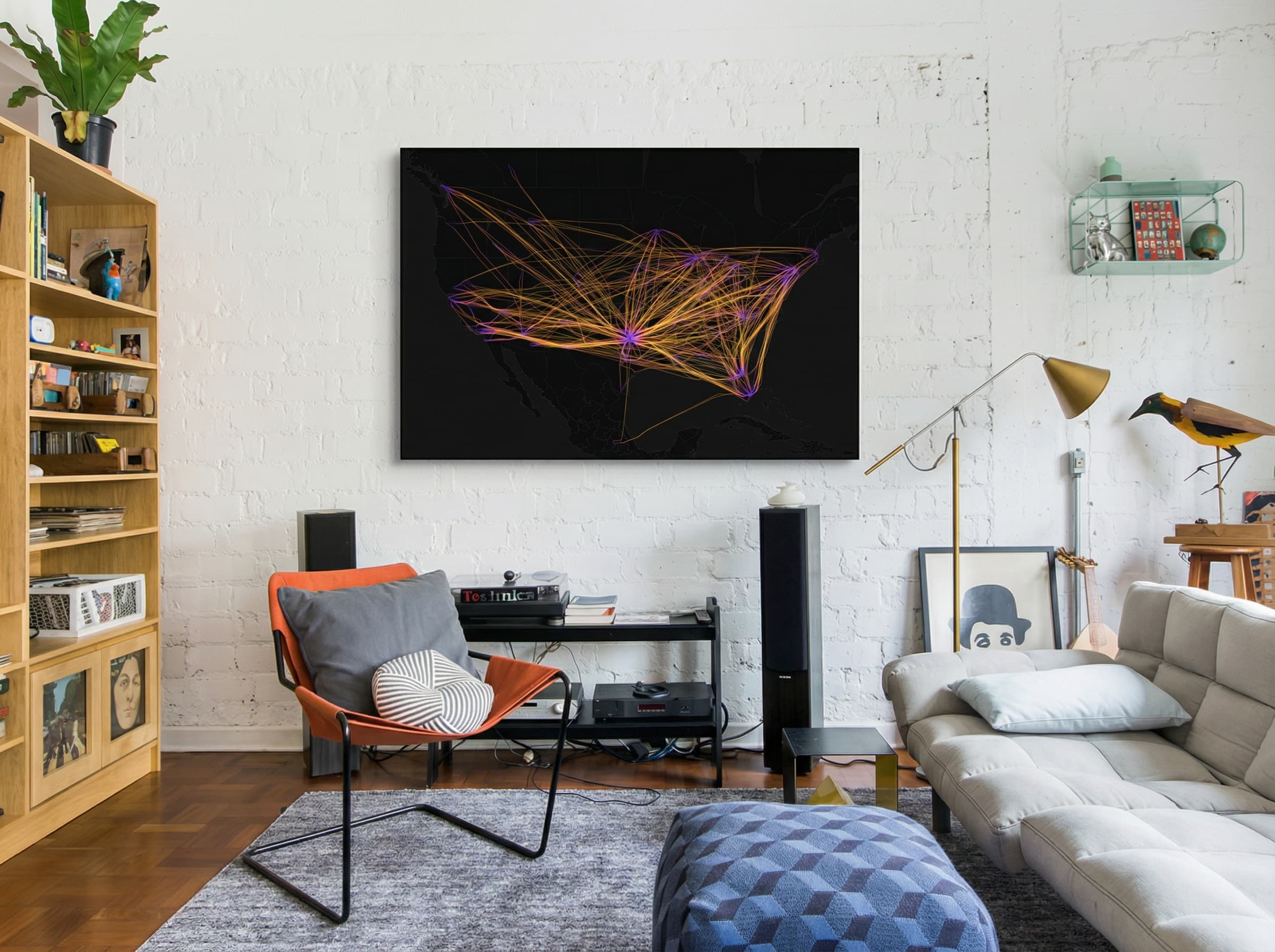 Home Base - aluminum print in living room